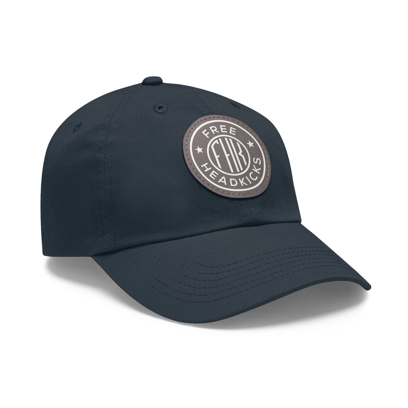 Side view FHK Navy w/ Gray patch dad hat