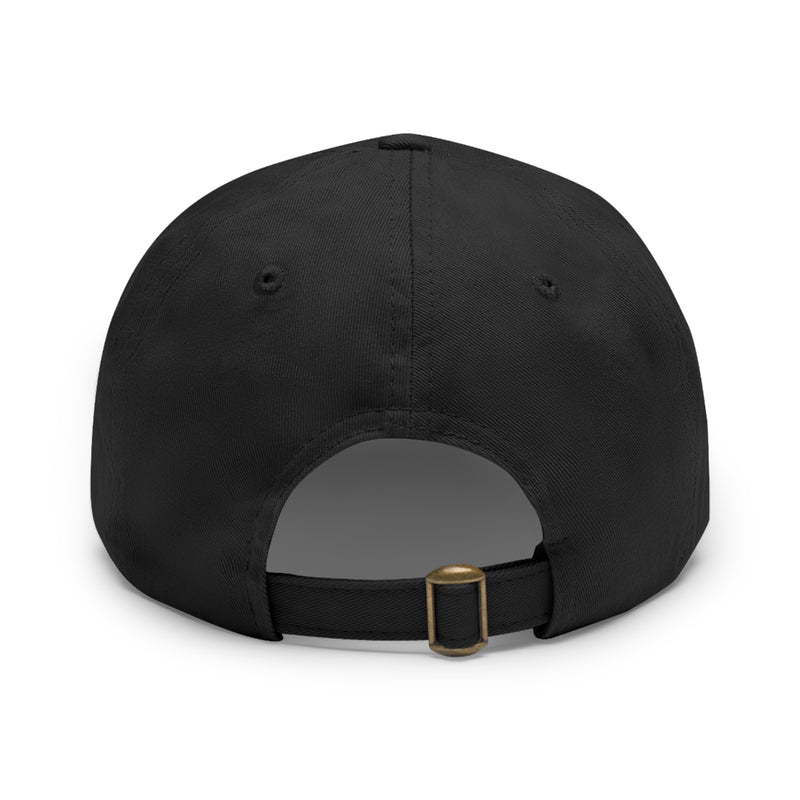 Back view FHK Black w/ Black patch dad hat