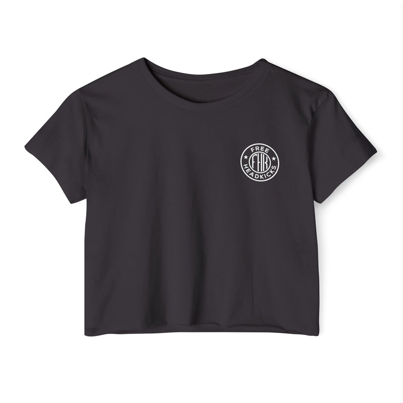 FHK Womens's Crop Top Black front 