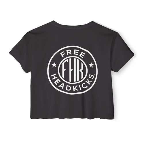FHK Womens's Crop Top Black back 
