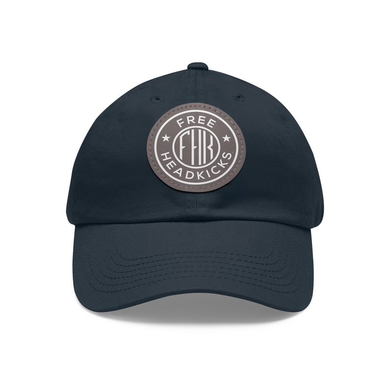 Front view FHK Navy w/ Gray patch dad hat