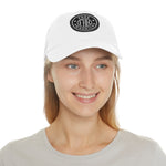 Lady front view FHK Black w/ Black patch dad hat